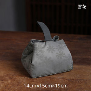 Travel Portable Tea Set Storage Bag Embroidered Six Cups One Pot Tea Tool Bag Carry-On Tea Ceremony Bag Other Brand Tea Bag