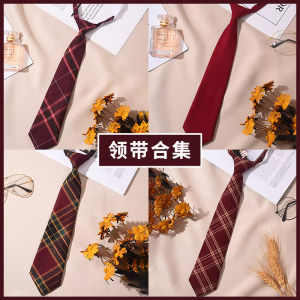 ผ้าพันคอ JK สำหรับผู้หญิง สไตล์วิทยาลัย สีแดง สไตล์ญี่ปุ่น ชุดนักเรียน ไม่ต้องผูก ผ้าเชิ้ตลายสก็อต ตกแต่ง สำหรับนักเรียนชาย ผ้าพันคอ