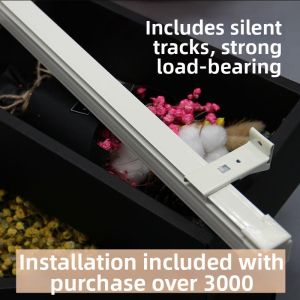 MOLORE | Nordic Simple White Silent High-strength Curtain Track Aluminum