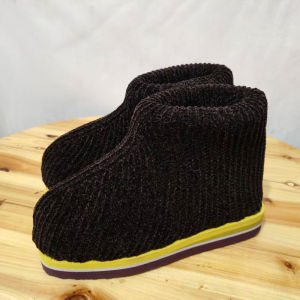 Handcrafted Wool Cotton High Top Shoes with Sponge Inner And Thickened Rubber Outsole for Men And Women Winter Warm Anti-Slip Shoes