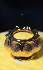 4/5 Inch Hiolo Tempat Bakar Dupa Hio Lotus Mabkhara Kuningan Besi Emas Tempat Pembakar Dupa Lotus