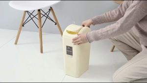 Double Victory Modern Swing-top Lid 12 Liter Garbage Bin for Home (812-3)