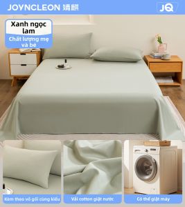 JoynCleon | Bộ Drap Giường 3 Món Cotton Sạch 100% Cho Bà Bầu Đã Rửa Đơn/Ngôi