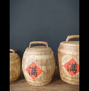 10kg rice storage container magkuno wood rice keeper rice urn ceramic container rice dispenser