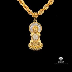 M1283 Mặt và dây chuyền nữ hình phật đính đá sáng lấp lánh JOJO Women