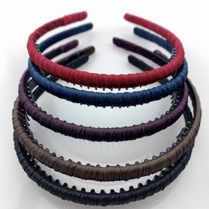 Yuanlandor Korean Style Fashionable Silk Ribbon Hairband Woven Floral Pressed Hairpin Hair Accessories for Women