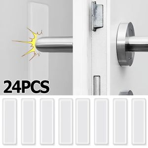 8/24Pcs Silicone Door Stop Buffer Pads Transparent Anti-collision Strips Self Adhesive Furniture Bumpers Wall Protector