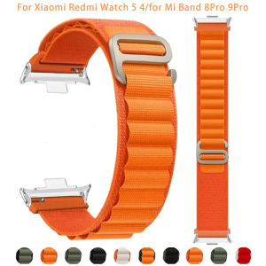 Alpine Nylon Loop Strap for Xiaomi Redmi Watch 4/5 Adjustable Elastic Bracelet Watchband for Mi Band 8 Pro/9 Pro Accessories
