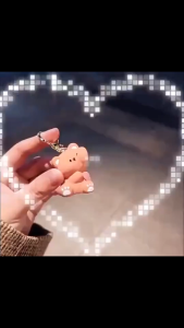 Valentine's Day Keychain: Cute Cartoon Bear Keychain Gift for Him & Her