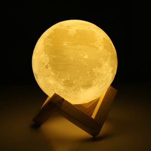 Lampu Tidur Lampu Meja Bulan 3D Print Moonlight 8cm 12cm 15cm 18cm Soft Warm Light Night Light
