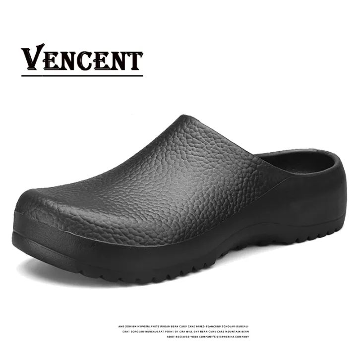 VINCENT Chef Clogs for Men, Women Chef Shoes, Kitchen Shoes, White