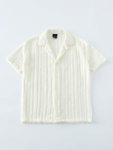 OUMULONG | Summer Breathable Textured Chinese Style Cleanfit Shirt for Men