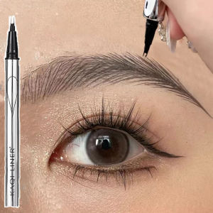 Ultra-fine 2 Fork Lower Eyelash Eyebrow Pen Long Lasting Natural Liquid Eyebrow Tattoo Pencil
