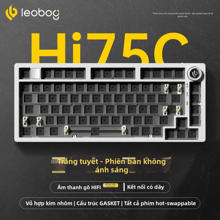 LEOBOG | Bàn phím cơ LEOBOG Hi75 Vỏ Nhôm CNC 3 Chế Độ Không Dây Bluetooth/2.4G, Có Núm Xoay, Layout 75% Build Sẵn Cho Gaming và Văn Phòng | BigBuy360 - bigbuy360.vn