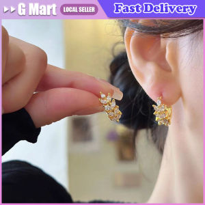 Korean Exquisite Small Zircon Wheat Ear Niche High-End Design Ear Buckle