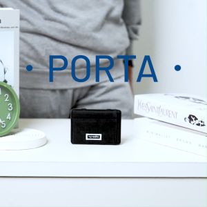 Wallts Porta Brown Khaki & Black Charcoal: Dompet Sulap Tipis untuk Pria & Wanita