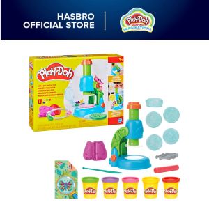 Play-Doh Light & Look Microscope for Kids 3 Years & Up Electronic Preschool Toys for Girls & Boys 9 Accessories & 5 Colors
