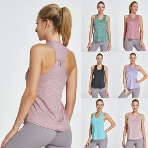 Luoke Quick-drying Gym Wear Women Basic Fitness Training Yoga Tops Strapless U-neck Vest