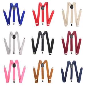 Womens Strap Clip-Lift Trouser Press Suit Pants Mens Woven Elastic Tape Clip Adjustable Suspender Pants Belt Multi-Color Optional