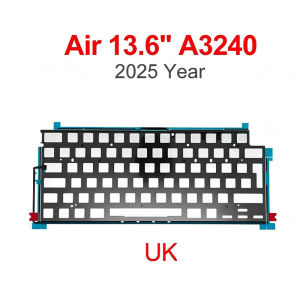 New Laptop Keyboard Backlight UK Big Enter key For MacBook Air 13.6" A3240 M4 Keyboard Backlit Sheet 2025 Year