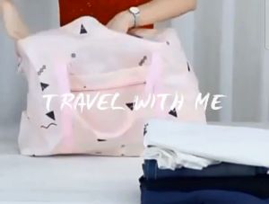 TAS TRAVEL MOTIF LIPAT ANTI AIR / TAS HAND CARRY / FOLDABLE TRAVEL BAG WATERPROOF