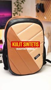 Martinversa Tas Lena Pria/Wanita Laptop & Macbook Ransel Kulit Sintetis PU Leather
