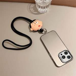 小新挂脖绳✅ 卡通立体蜡笔小新阿呆手机壳挂绳挂脖链通用百搭