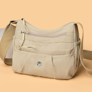 Casual Outdoor Nylon Crossbody Bag Womens Single Shoulder Bag Multi-Layer Large Capacity Outdoor Leisure Moms Bag