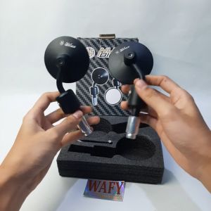 Spion Jalu Bulat Motor Merk Mgv Universal Spion Jalu Gagang Bengkok Kaca Datar Universal