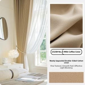 Soundproof & Light Blocking Two-sided Linen Curtains