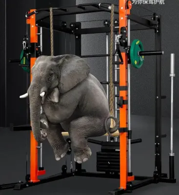Smith Machine Power Cage with Crossover Machine Landmine (2024)