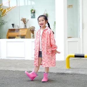 MOLORE | Waterproof Windproof Snow-Resistant Kids Raincoat Long Backpack Slot