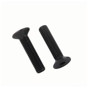 DIY Hexagon Carbon Steel Bolt M2 M2.5 M3 M4 M5 M6 DIN7991 Black Furniture Screws Countersunk Screw Flat Head Hex Socket Screw