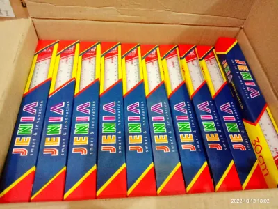 penggaris plastik 30 cm jenia -12 pcs