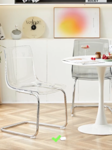 Nordic Acrylic Chair Transparent Dining Chair Plastic Desk Chair Simple Modern Household Seat