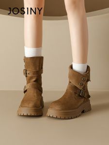 Josiny | Insulated Platform Boots Winter Short Retro Style