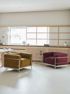 LC3 Fabric Sofa Middle Ancient Corbusier Bauhaus Designer Chair Retro Living Room Home Single Sofa