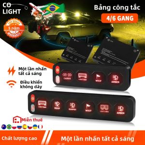 Bảng Điều Khiển Đèn Phụ LED CO LIGHT 4/6 Gang Dành Cho Xe Địa Hình UTV ATV SUV Xe Tải Bán Tải - Đèn Thanh Làm Việc Trên Xe Hơi Với Khả Năng Chống Nước IP68