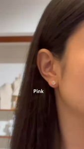 MINIMALIST LAB 925 Sterling Silver Aurelle Rose Cut Solitaire Stud Earrings  Subang Batu Kilau