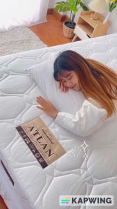 Bedisupreme ที่นอนยางพาราแท้ 100% Latex  หุ้มผ้านอกกันไรฝุ่น หนา 4.5 นิ้ว / 6.5 นิ้ว / 8.5 นิ้ว ขนาด 3.5 ฟุต / 5 ฟุต /  6 ฟุต รุ่น ATLAN (ผ่อน0%ฟรี)