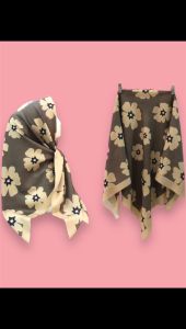 segiempat voal motif bunga premium terbaru viral/FREE POUCH hijab square/kerudung segiempat wanita kekinian/bisa seragaman