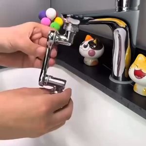 Universal 1440° Rotation Extender Faucet Aerator Plastic Splash Filter Kitchen Washbasin Faucets Bubbler Nozzle Robotic