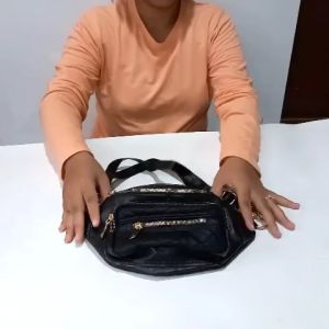 Waistbag Tas Wanita Rihaga Nisa 3Zipper Premium Korea Terbaru