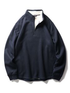 Áo Nỉ Nam Cổ Đứng Lót Lông Cừu Nửa Khóa Kéo Thường Ngày Mùa Xuân Thu Áo Khoác Ngoài Thoải Mái Phong Cách Mỹ Giản Dị