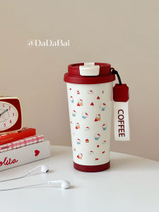 Large Capacity Hellokitty Insulated Coffee Water Bottle Straw Cup Dual Drinking Womens Style 2024 Trendy Cool Aesthetic