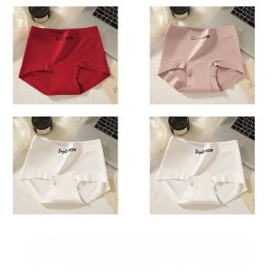 Miiow | Pure Cotton Womens Underwear Breathable Skin-friendly Antibacterial Extended Crotch Small Flat Briefs Summer Online Exclusive