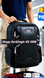 Balo Nam Cao Cấp Xbags DarkEagle Màu Đen Phối Đỏ Chống Nước Chống Sốc Đựng Laptop 16 Inch Kiểu Dáng Hiện Đại Sang Trọng!