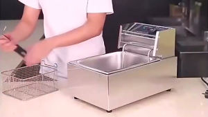 Commercial Stainless Steel Electric Deep Fryer and Skillet Dual Use | XL Oil Pot with Detachable Mesh Filter | Adjustable Thermostat & Overheat Protection for Perfect Crispy Fries Chicken Fillet Fish | Home Restaurant Kitchen Equipment