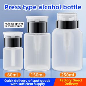 SAIVXIAN 3pcs New 60-250ml Empty alcohol bottles Refillable Press Pump Bottle Clear Dispenser Remover Cleaner  Tools Accessory