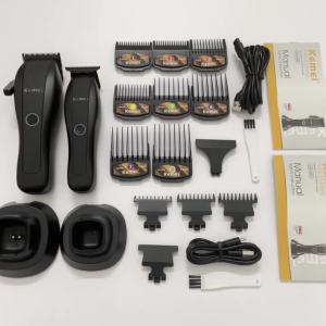 Kemei | Kemei KM-2286 KM-2295 Professional Commercial Electric Clippers Barber DLC Blade Hair Clipper Rechargeable Trimmer With Base
